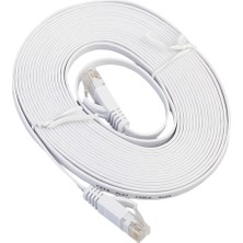 Cat 6 Ethernet Kablosu 25FT Düz Internet Ağı Yama Kablosu