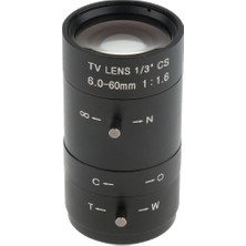 Flameer 1/3 "6-60MM F1.6 Cs Montaj Manuel Iris Odak Varıfokal Cctv Kamera Lens