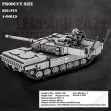 Yaratıcılık Askeri Panzer Tankı Serisi Leopar 2A7 Mainbattle Tank Modeli Yapı Taşları Ww2 (Yurt Dışından)