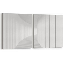 Olla 10444K2Y Abstract Tünel Görsel Kare 2'li Yatay Kanvas Tablo