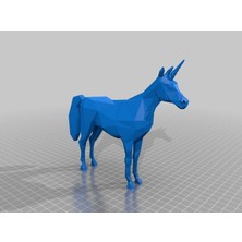 Aldım Geldi Düşük Poli Tek Boynuzlu At Plastik Aparat