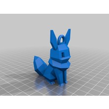 Aldım Geldi Düşük Poli Eevee Anahtarlık Plastik Aparat