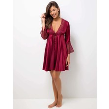 Pierre Cardin 6'lı Kaplı Midi Gecelik Sabahlık Set 6625