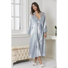 Pierre Cardin 6'lı Kaplı Gecelik Sabahlık Set 6425 Royal Renk