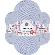 Kartopu 3 Adet Baby One Tüylenmeyen El Örgü Ipi Yünü Buz Mavi K580