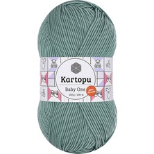 Kartopu Baby One Tüylenmeyen El Örgü Ipi Yünü Azur K493