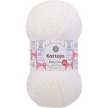 Kartopu Baby One Tüylenmeyen El Örgü Ipi Yünü Kar Beyaz K010