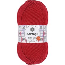 Kartopu Baby One Tüylenmeyen El Örgü Ipi Yünü Kırmızı K125