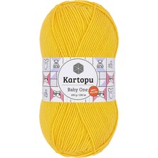 Kartopu Baby One Tüylenmeyen El Örgü Ipi Yünü Sarı K154