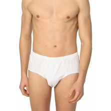 Tutku Erkek 6'lı Paket Pamuk Slip Beyaz