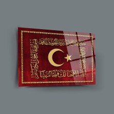 Srd Concept Osmanlı Sancağı Cam Tablo-Islami Tablo-Dini Tablo