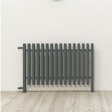 Nixrad Akasya 600X1290 Siyah 22 Dilim Siyah Dekoratif Çelik Radyatör