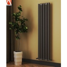 Nixrad Akasya 600X1290 Siyah 22 Dilim Siyah Dekoratif Çelik Radyatör