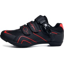 Jinxianzheng Siyah - Kırmızı Bisiklet Ayakkabısı (Yurt Dışından)