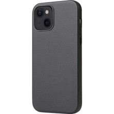 Case Street Apple iPhone 13 Kılıf Eyzi Deri Silikon Lüx Tasarım Siyah