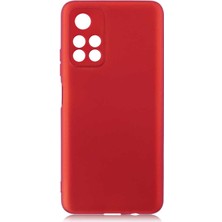 Case Street Xiaomi Redmi Note 11 Kılıf Mat Korumalı Soft Premier Silikon + Nano Glass Kırmızı