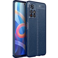 Case Street Xiaomi Redmi Note 11 Kılıf Niss Silikon Deri Görünümlü Kamera Korumalı Lacivert