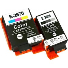 Photo Print Workforce WF-100W T266-T267 2'li Siyah ve Renkli Muadil Kartuş Seti 250 Sayfa 
