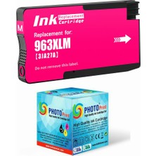 Photo Print Officejet Pro 9014 All-In-One 963XL-967XL Kırmızı Muadil Kartuş 1.600 Sayfa 
