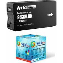 Photo Print Officejet Pro 9022 All-In-One 963XL-967XL Siyah Muadil Kartuş 1.600 Sayfa 

