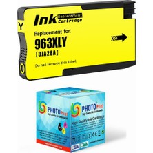 Photo Print Officejet Pro 9023 All-In-One 963XL-967XL Sarı Muadil Kartuş 1.600 Sayfa 
