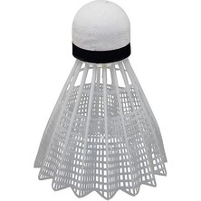 Pekial 6 Adet Mantar Başlı Beyaz Badminton Topu (Özel Kutusunda)