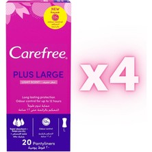 Carefree Günlük Ped Plus Large 20'li 4 Paket (Toplam 80 Adet)