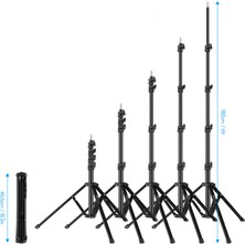 Kıngjoy Ayarlanabilir Metal Tripod Işık Standı 1.82M - Siyah (Yurt Dışından)