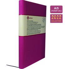 Cizgisiz Defter -Özel El Yapımı, El Dikişi, (Iplik Dikiş) Viskon Kumaş Ciltleme A/5 "benzersiz Ürün"