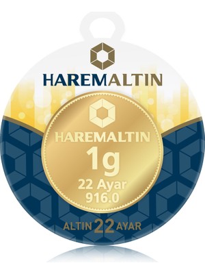 Harem Altın 1 gr 22 Ayar Gram Külçe Altın