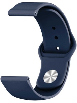 MobaxAksesuar ​​​​samsung Galaxy Watch 3 41MM Kordon Silikon Spor Kordon Lacivert