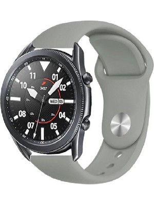 MobaxAksesuar ​​samsung Galaxy Watch Gear S3 Kordon Silikon Spor Kordon Koyu Gri