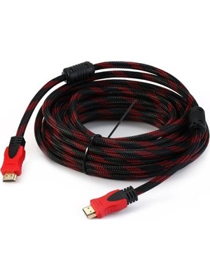 Maxgo 2097 HDMI Kablo 5 Metre 3D 4K Full HD Siyah-Kırmızı Dayanıklı Tasarım