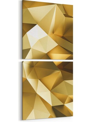 Olla 10082K2D Abstract Görsel Kare 2'li Dikey Kanvas Tablo