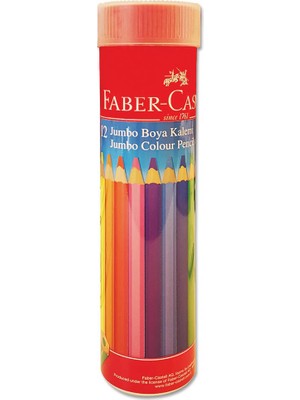 Faber-Castell Faber Castell Jumbo Triangular Üçgen 12’li Kuru Boya Metal Tüp 116615