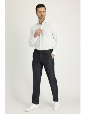 Kiğılı Slim Fit Klasik Desenli Pantolon