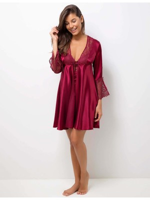 Pierre Cardin 6'lı Kaplı Midi Gecelik Sabahlık Set 6625