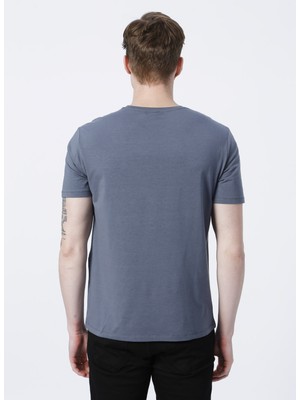 Fabrika Gri Erkek Slim Fit Modal T-Shirt ROMEO-O