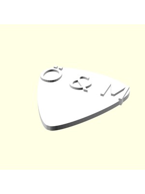 Aldım Geldi Ö & M Harfi Kişiye Özel Üretim Gitar Sevgiliye Eşe Hediyelik Bas 1 Adet Organik Plastik