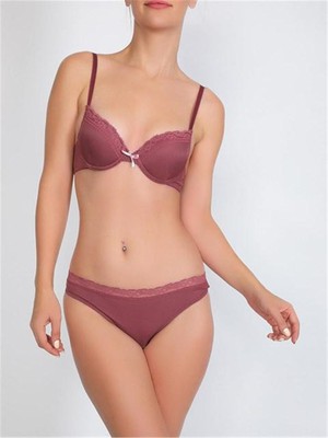 Nbb 4616 Desteklı Dantel Detaylı Sutyen Takım