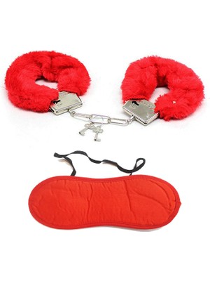 Limopa Kırmızı Peluş Kelepçe Seti