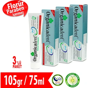 Doğal Diş Macunu Florürsüz 75ml X3 Aile Paketi