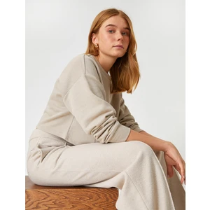 Bisiklet Yaka Uzun Kollu Sweatshirt