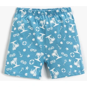 Erkek Bebek Baskılı Şort Pamuklu