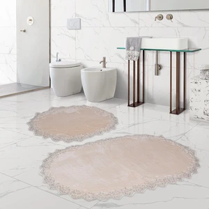 Bonny Home Venüs Vizon 2'li Dantelli Banyo Paspası Seti Çeyizlik Klozet Takımı