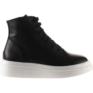 Bueno Shoes Siyah Deri 01 WT4708 Kdn Bot