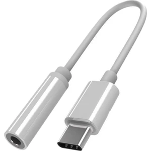 Android Type C To 3.5mm Jack Mikrofon  Kulaklık Dönüştürücü 10 cm Beyaz