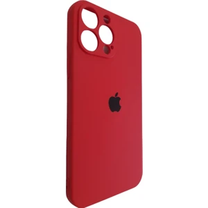 Pirok Store Apple iPhone 13 Pro Max 6.7 Uyumlu Kamera Korumalı Lansman Içi Kadife Silikon Kılıf