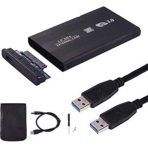 2126s 2.5" USB 3.0 Harici SSD Harddisk Taşınabilir HDD Kutusu Sata Siyah