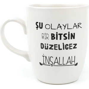 Palto Tasarım Şu Olaylar Bir Bitsin Düzelicez Inşallah Krem Oval Kupa